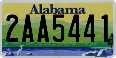 AL license plate 2AA5441