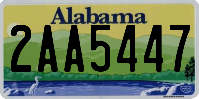 AL license plate 2AA5447