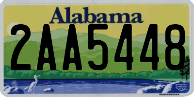 AL license plate 2AA5448