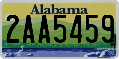 AL license plate 2AA5459
