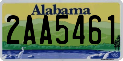 AL license plate 2AA5461
