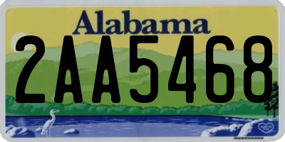 AL license plate 2AA5468