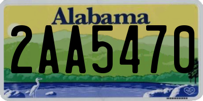 AL license plate 2AA5470