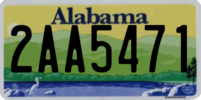 AL license plate 2AA5471
