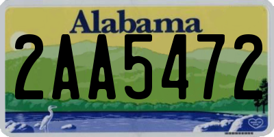 AL license plate 2AA5472