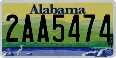 AL license plate 2AA5474