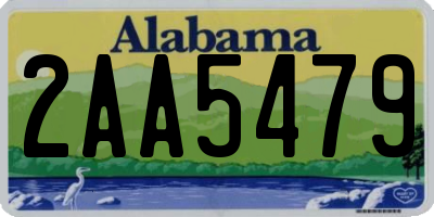 AL license plate 2AA5479