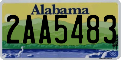 AL license plate 2AA5483