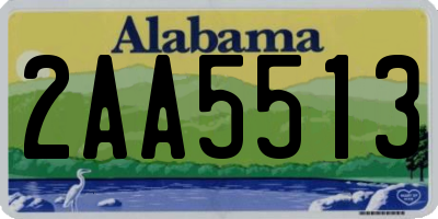 AL license plate 2AA5513