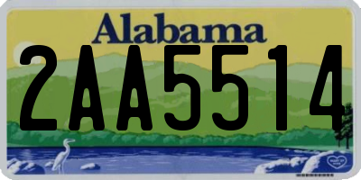 AL license plate 2AA5514