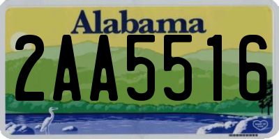 AL license plate 2AA5516