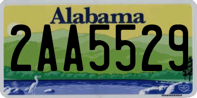 AL license plate 2AA5529