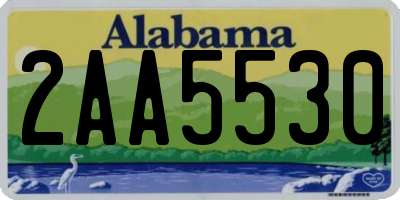 AL license plate 2AA5530