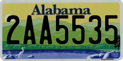 AL license plate 2AA5535