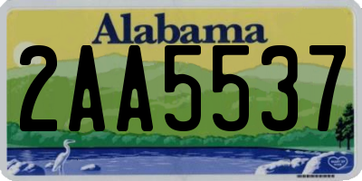 AL license plate 2AA5537