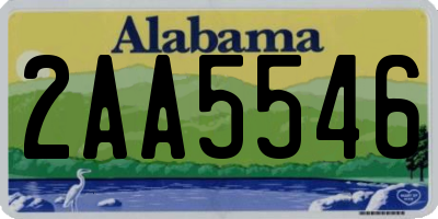 AL license plate 2AA5546