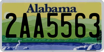 AL license plate 2AA5563