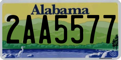 AL license plate 2AA5577