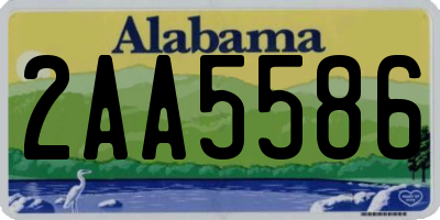 AL license plate 2AA5586