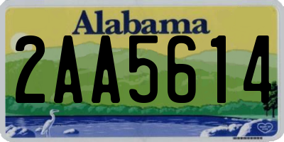 AL license plate 2AA5614