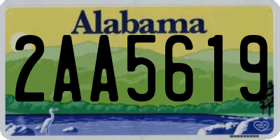 AL license plate 2AA5619