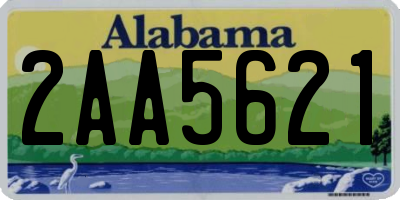 AL license plate 2AA5621