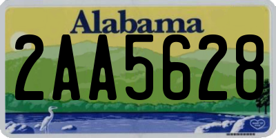 AL license plate 2AA5628