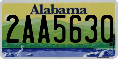 AL license plate 2AA5630