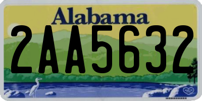 AL license plate 2AA5632