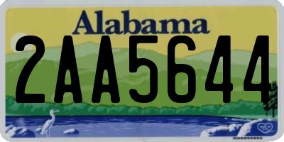 AL license plate 2AA5644