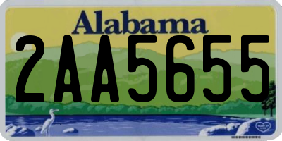 AL license plate 2AA5655