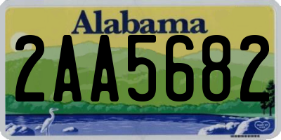 AL license plate 2AA5682