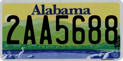 AL license plate 2AA5688