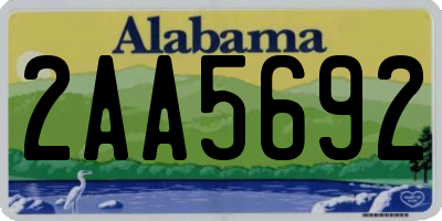 AL license plate 2AA5692
