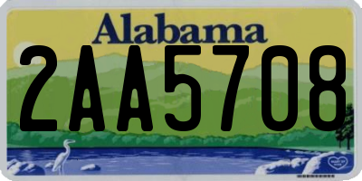 AL license plate 2AA5708