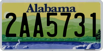 AL license plate 2AA5731