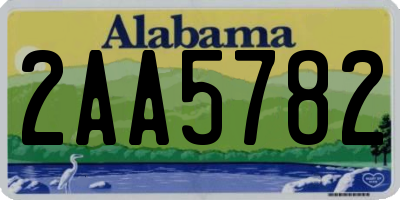 AL license plate 2AA5782