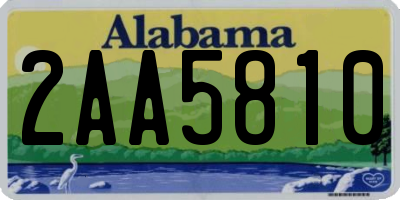 AL license plate 2AA5810