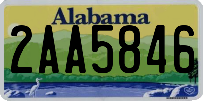 AL license plate 2AA5846