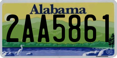 AL license plate 2AA5861