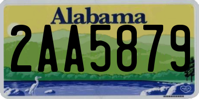 AL license plate 2AA5879