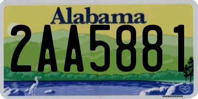 AL license plate 2AA5881