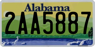 AL license plate 2AA5887