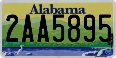 AL license plate 2AA5895