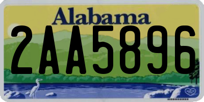 AL license plate 2AA5896