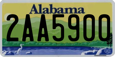 AL license plate 2AA5900