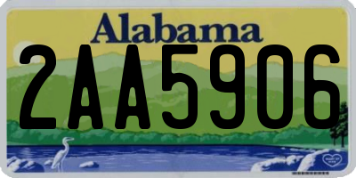 AL license plate 2AA5906