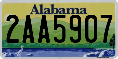 AL license plate 2AA5907