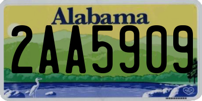 AL license plate 2AA5909