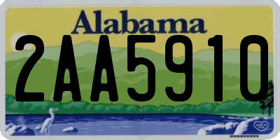 AL license plate 2AA5910